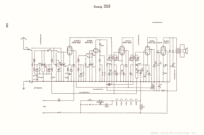 Eumig 253 schematic diagram - www.electronica.ro